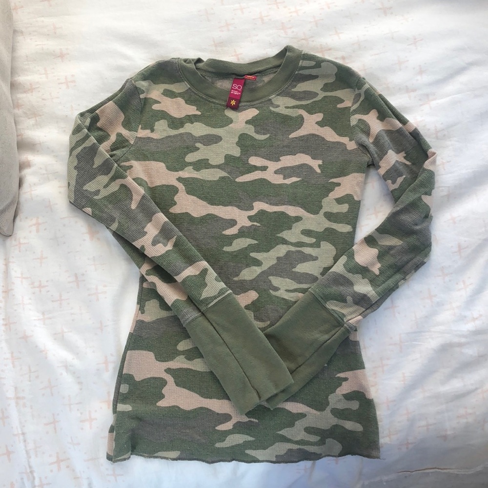 Vintage fitted camo long sleeve